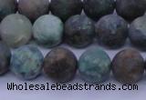 CCS763 15.5 inches 10mm round matte natural chrysocolla beads