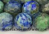 CCS921 15 inches 8mm faceted round chrysocolla beads wholesale