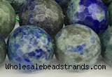 CCS922 15 inches 10mm faceted round chrysocolla beads wholesale