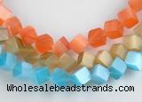 CCT09 8mm different color cube-shaped cats eye beads Wholesale