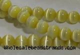 CCT1207 15 inches 4mm round cats eye beads wholesale