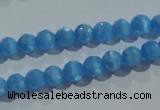 CCT325 15 inches 4mm faceted round cats eye beads wholesale