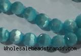 CCT362 15 inches 6mm faceted round cats eye beads wholesale