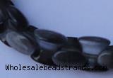 CCT40 14.5 inches 6*10mm drum-shaped black cats eye beads wholesale