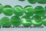 CCT462 15 inches 6mm flat round cats eye beads wholesale