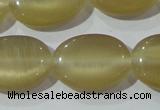 CCT723 15 inches 10*14mm oval cats eye beads wholesale