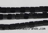 CCU09 15.5 inches 4*4mm cube black agate beads wholesale