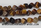 CCU104 15.5 inches 6*6mm cube yellow tiger eye beads wholesale