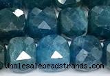 CCU1063 15 inches 8mm faceted cube apatite beads