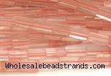 CCU1088 15 inches 2*4mm cuboid cherry quartz beads