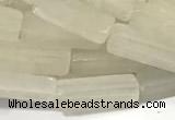 CCU1130 15 inches 4*13mm cuboid white jade beads