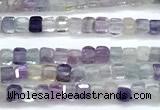 CCU1321 15 inches 2.5mm faceted cube fluorite beads