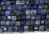 CCU1333 15 inches 2.5mm faceted cube dumortierite beads