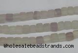 CCU22 15.5 inches 5*5mm cube rainbow fluorite beads wholesale