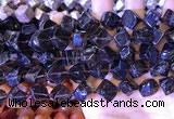 CCU401 15.5 inches 8*10mm - 14*16mm cube smoky quartz beads