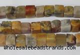 CCU42 15.5 inches 6*6mm cube agate gemstone beads wholesale