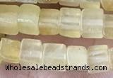 CCU450 15.5 inches 4*4mm cube yellow aventurine beads wholesale