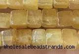 CCU451 15.5 inches 4*4mm cube yellow aventurine beads wholesale