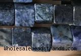 CCU488 15.5 inches 6*6mm cube blue dumortierite beads wholesale