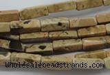 CCU501 15.5 inches 4*13mm cuboid desert jasper beads wholesale