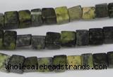 CCU54 15.5 inches 6*6mm cube yellow turquoise beads wholesale