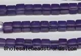 CCU55 15.5 inches 6*6mm cube synthetic amethyst beads wholesale