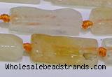 CCU604 15.5 inches 8*20mm - 10*30mm cuboid citrine gemstone beads