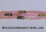 CCU608 15.5 inches 8*20mm - 10*30mm cuboid mixed quartz beads