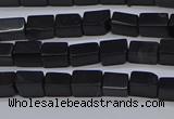 CCU700 15.5 inches 4*6mm cuboid black stone beads wholesale