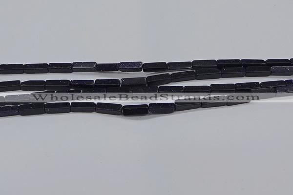 CCU728 15.5 inches 4*13mm cuboid blue goldstone beads wholesale