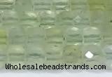 CCU832 15 inches 4mm faceted cube prehnite beads