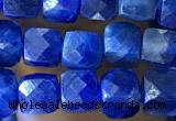 CCU868 15 inches 4mm faceted cube kyanite beads