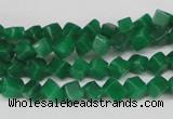 CCU92 15.5 inches 4*4mm cube dyed white jade beads wholesale