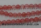 CCY111 15.5 inches 6mm faceted round cherry quartz beads wholesale