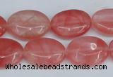 CCY158 15.5 inches 15*20mm oval cherry quartz beads wholesale