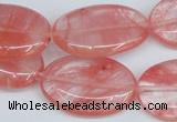 CCY159 15.5 inches 20*30mm oval cherry quartz beads wholesale