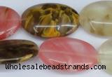 CCY220 15.5 inches 20*30mm oval volcano cherry quartz beads