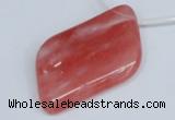 CCY235 Top-drilled 30*50mm marquise volcano cherry quartz beads