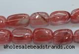 CCY51 15.5 inches 9*15mm nugget cherry quartz beads wholesale