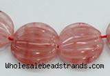 CCY53 15.5 inches 20mm flat round cherry quartz beads wholesale