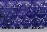 CCY603 15.5 inches 10mm faceted round blue cherry quartz beads