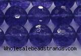 CCY607 15.5 inches 18mm faceted round blue cherry quartz beads