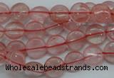 CCY61 15.5 inches 10mm flat round cherry quartz beads wholesale