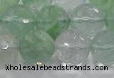 CCY617 15.5 inches 18mm faceted round green cherry quartz beads