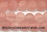 CCY670 15 inches 4mm round matte cherry quartz beads