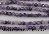 CDA150 15.5 inches 4mm faceted round dogtooth amethyst beads