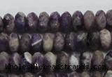 CDA21 15.5 inches 6*10mm faceted rondelle dogtooth amethyst beads