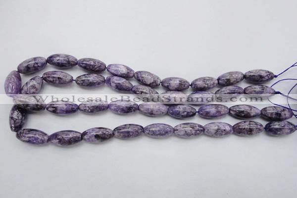 CDA330 15.5 inches 10*20mm rice dyed dogtooth amethyst beads