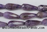 CDA340 15.5 inches 8*20mm faceted teardrop dyed dogtooth amethyst beads