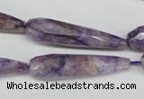 CDA342 15.5 inches 10*40mm faceted teardrop dyed dogtooth amethyst beads